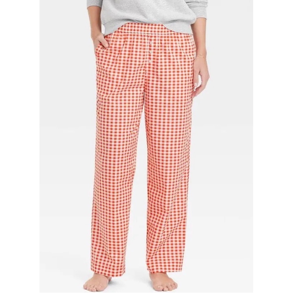 Grayson Threads Women's Gingham Graphic Boxer Pants Red